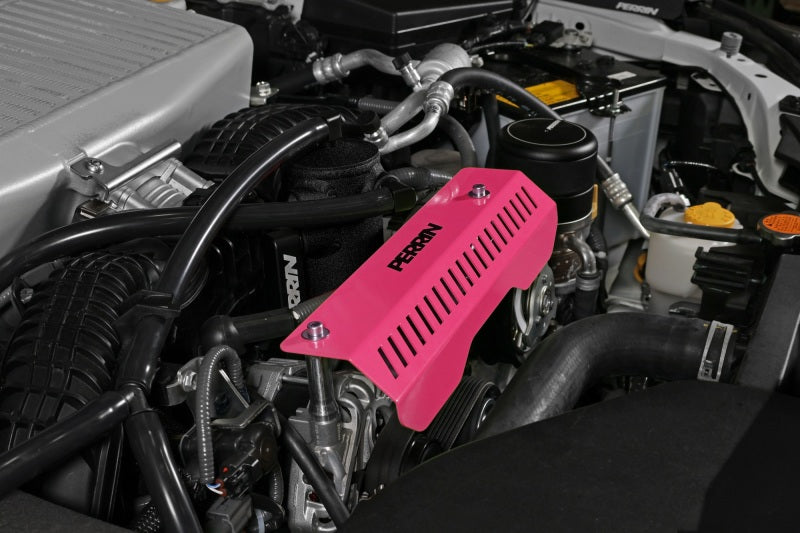 PERRIN 22-23 Subaru WRX Pulley Cover (Short Version - Works w/AOS System) - Hyper Pink