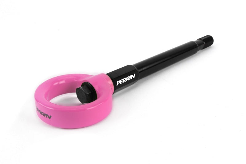 PERRIN 08-14 Subaru WRX/STI Tow Hook Kit (Front) - Hyper Pink