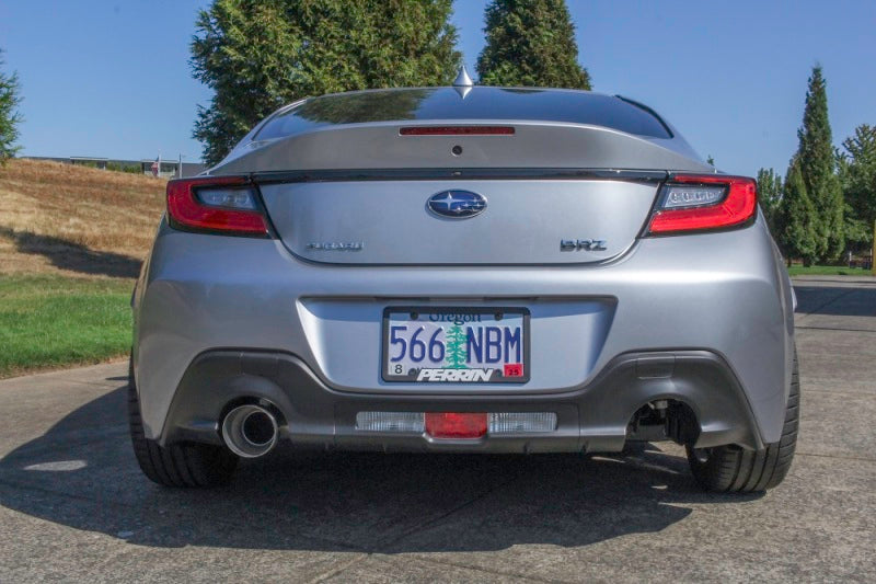 PERRIN 2022 BRZ/GR86 Axle Back Exhaust SS (Single Side Exit w/Helmholtz Chamber)