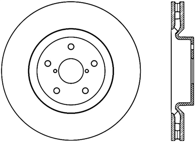StopTech 05-17 Subaru WRX Cryo Drilled Sport Left Front Rotor