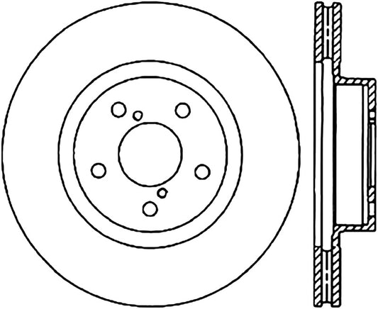 StopTech 05-17 Subaru Impreza WRX/STi SportStop Cryo Slotted & Drilled Front Right Rotor