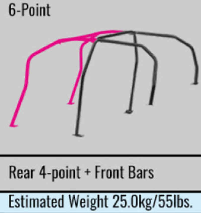 Cusco Chromoly Roll Cage 6 Point 4/5 Passenger Around Dash 05-07 Mitsubishi EVO 9 (S/O / No Cancel)