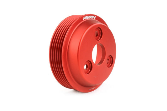 PERRIN 15-21 Subaru WRX / 18-20 Crosstrek / 14-18 FXT Lightweight Water Pump Pulley - Red
