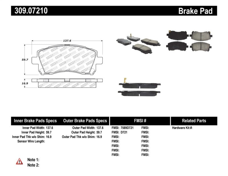 StopTech Performance 02-03 WRX Front Brake Pads