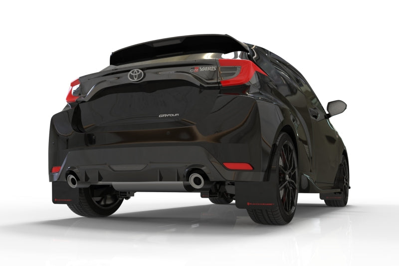 Rally Armor 20-22 Toyota GR Yaris Hatchback Black Mud Flap w/ Red Logo