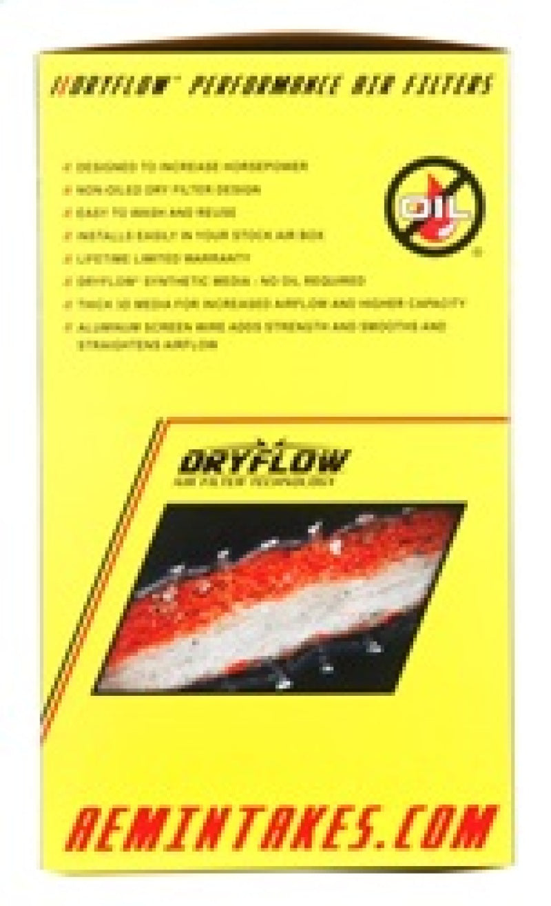 AEM DryFlow Air Filter Kit 4in x 7in DRYFLOW W/O Hole