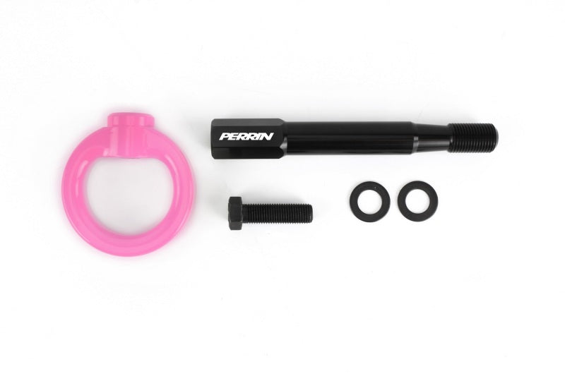 Perrin 14-19 Subaru Forester/Ascent Tow Hook Kit (Rear) - Hyper Pink