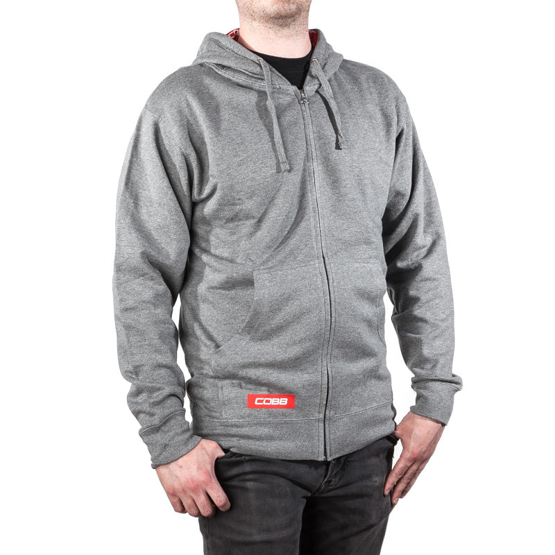 Cobb Grey Zippered Hoodie - Size Small