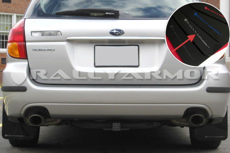 Rally Armor 05-09 Subaru Legacy GT / Outback Black UR Mud Flap w/ Silver Logo