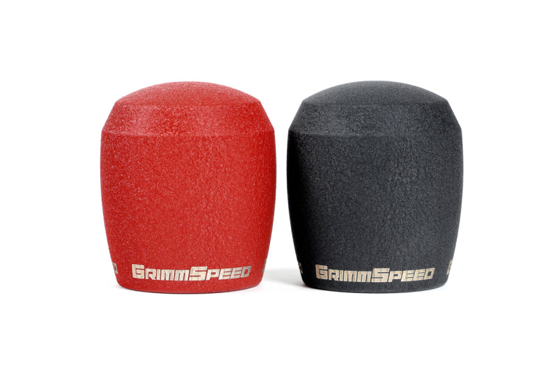 GrimmSpeed Stubby Shift Knob Stainless Steel Red - M12x1.25