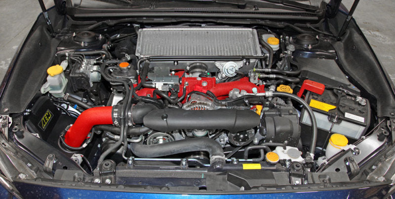 AEM 15-17 Subaru WRX STi 2.5L H4 - Cold Air Intake System - Wrinkle Red