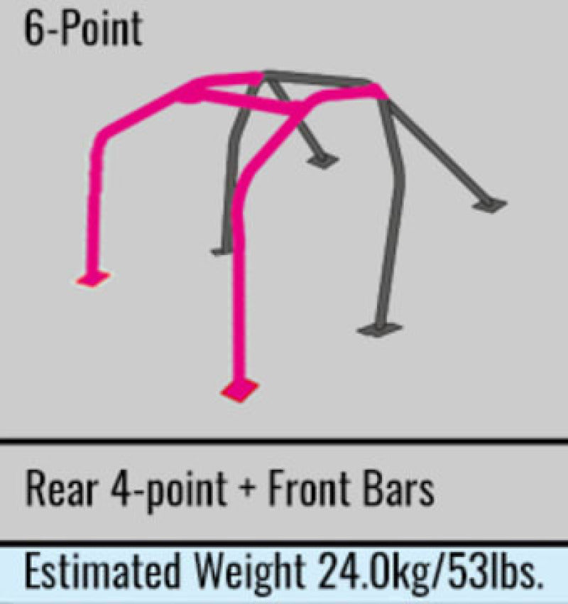 Cusco Roll Cage -Sfty21 40 Steel 6pt Dash Through 2 Pass Lexus IS300 SXE-10 (S/O / No Cancel)